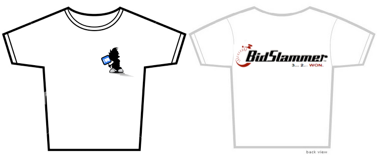 BidSlammer T-Shirt front and back